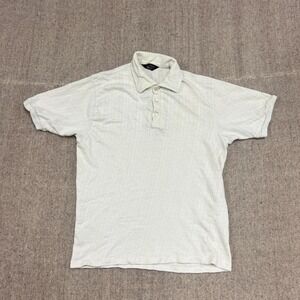 Vintage Tommy Knight Polo Shirt Mens Medium White 1960s